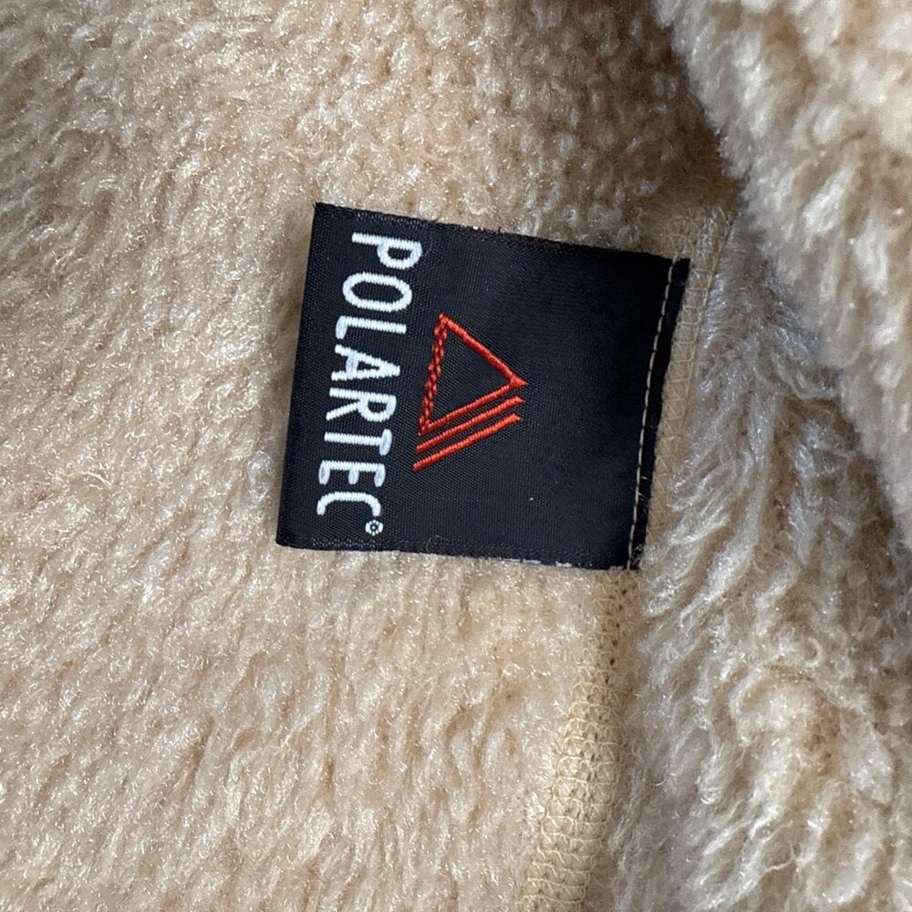 Cabelas Polartec Fleece Vest Womens Medium Tan Beige Full Zip High Pile L19VT110 - Picture 5 of 9